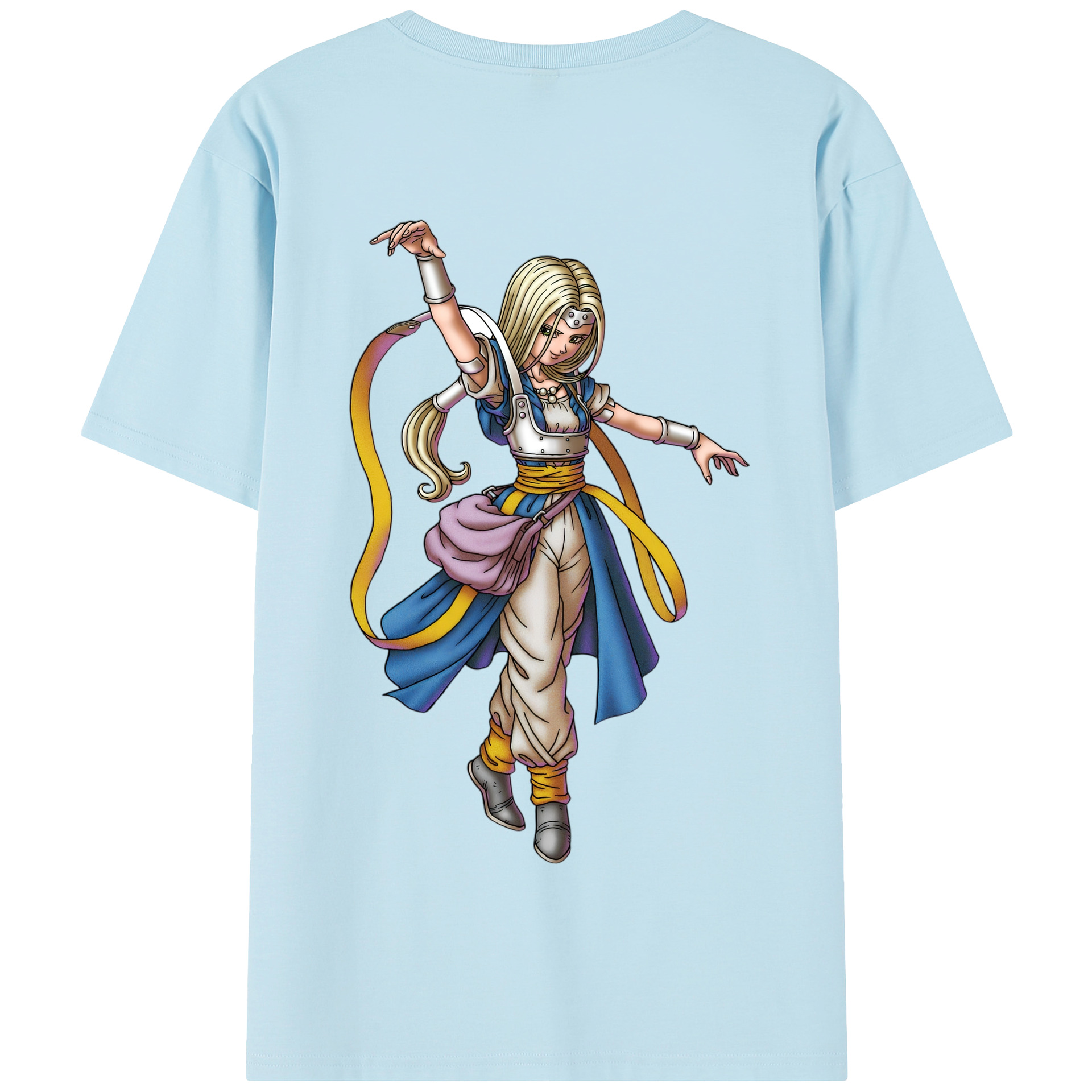 （画像用） ドラゴンクエスト Doragon Kuesuto Dragon Quest 綿100％半袖Tシャツ（背面プリント）